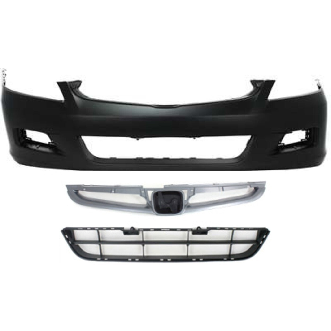 Front Bumper Cover Kit For 2006-2007 Honda Accord Sedan HO1000235 HO1036101