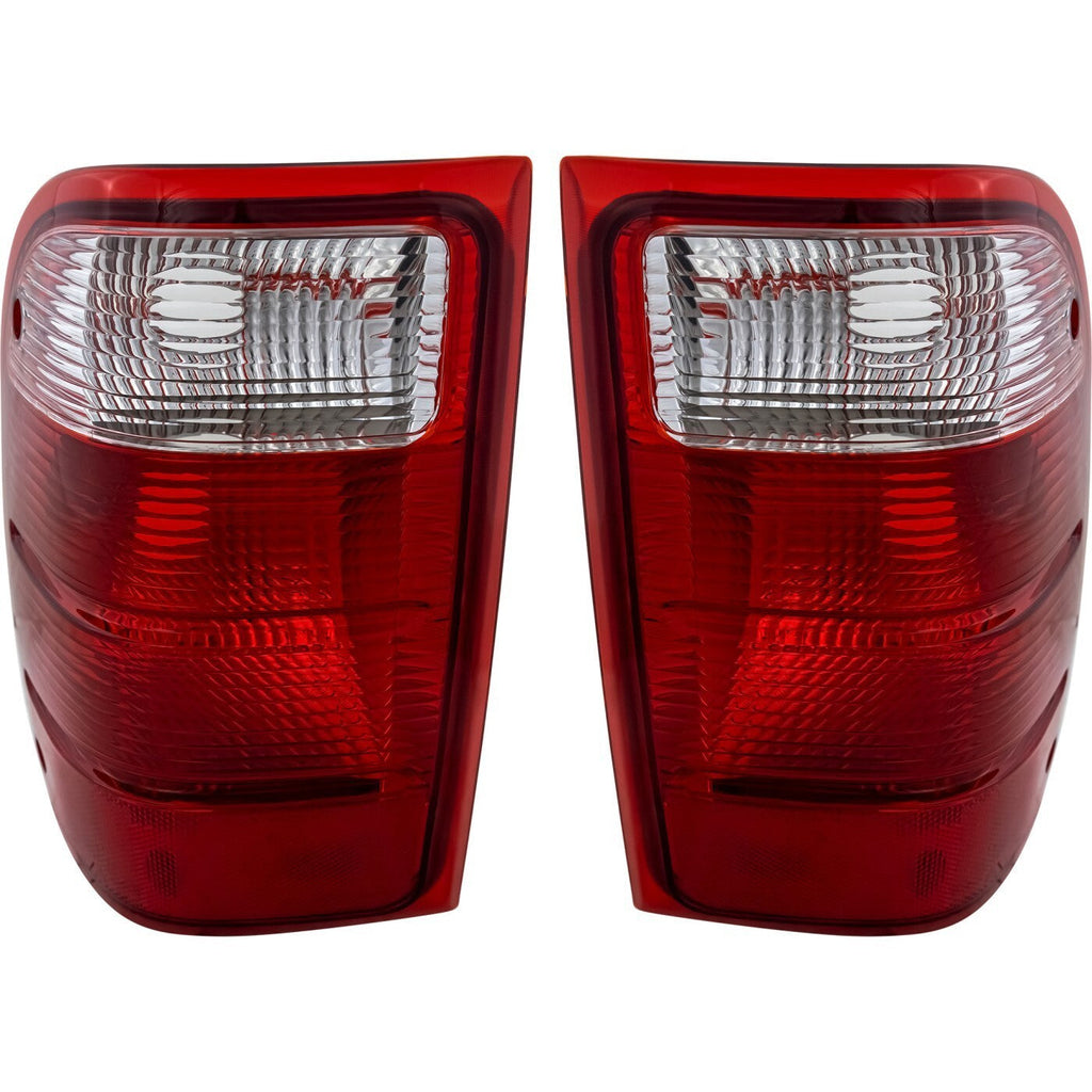 Tail Light Set For 01-05 Ford Ranger Driver and Passenger Side Lens and Housing