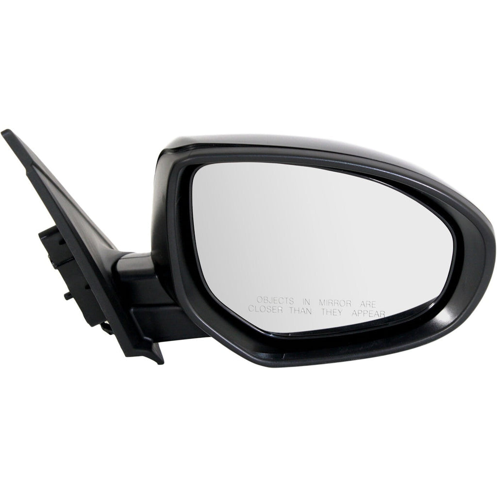 Mirror Power Smooth Black Passenger Side Right RH for 10-13 Mazda 3 Mazda3
