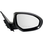 Mirror Power Smooth Black Passenger Side Right RH for 10-13 Mazda 3 Mazda3