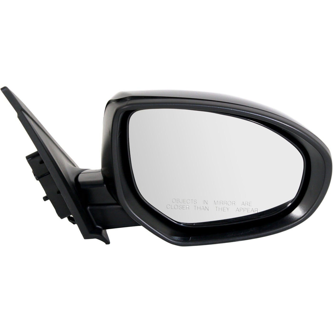 Mirror Power Smooth Black Passenger Side Right RH for 10-13 Mazda 3 Mazda3