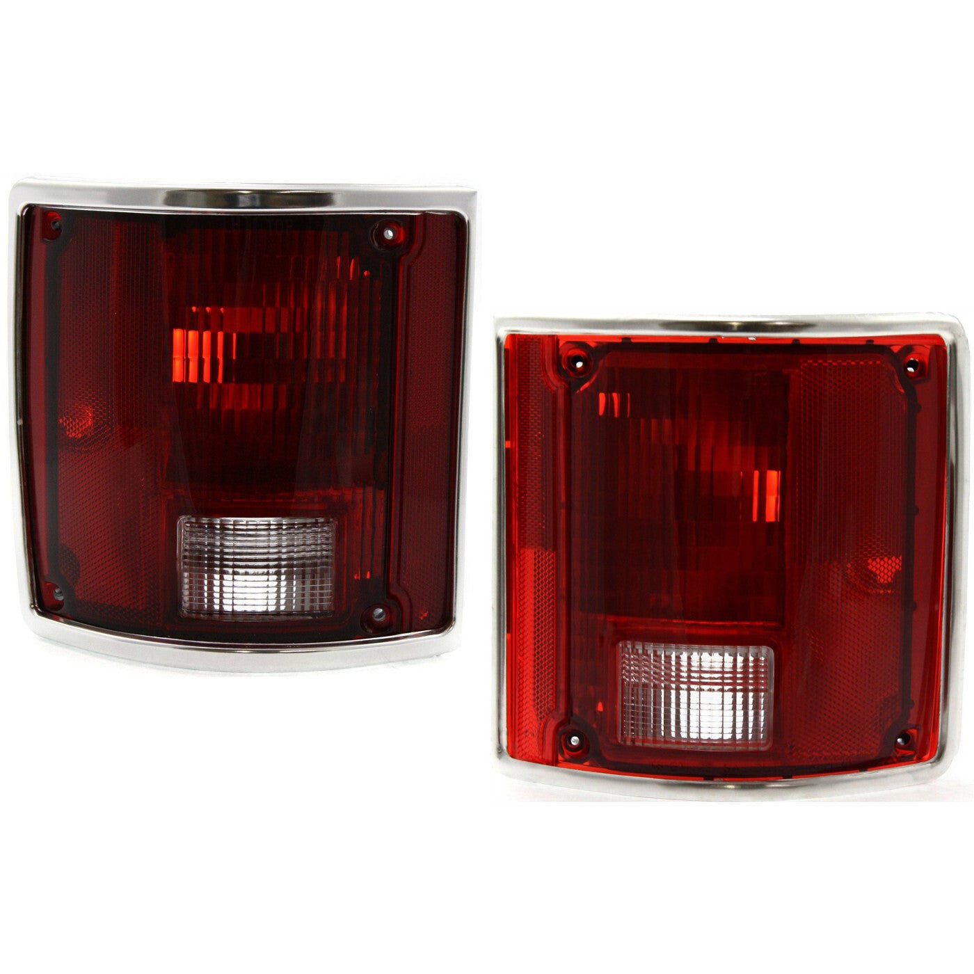 Pair Tail Light for 78-86 Chevrolet K5 Blazer 87-91 Blazer LH RH w/ Chrome Trim