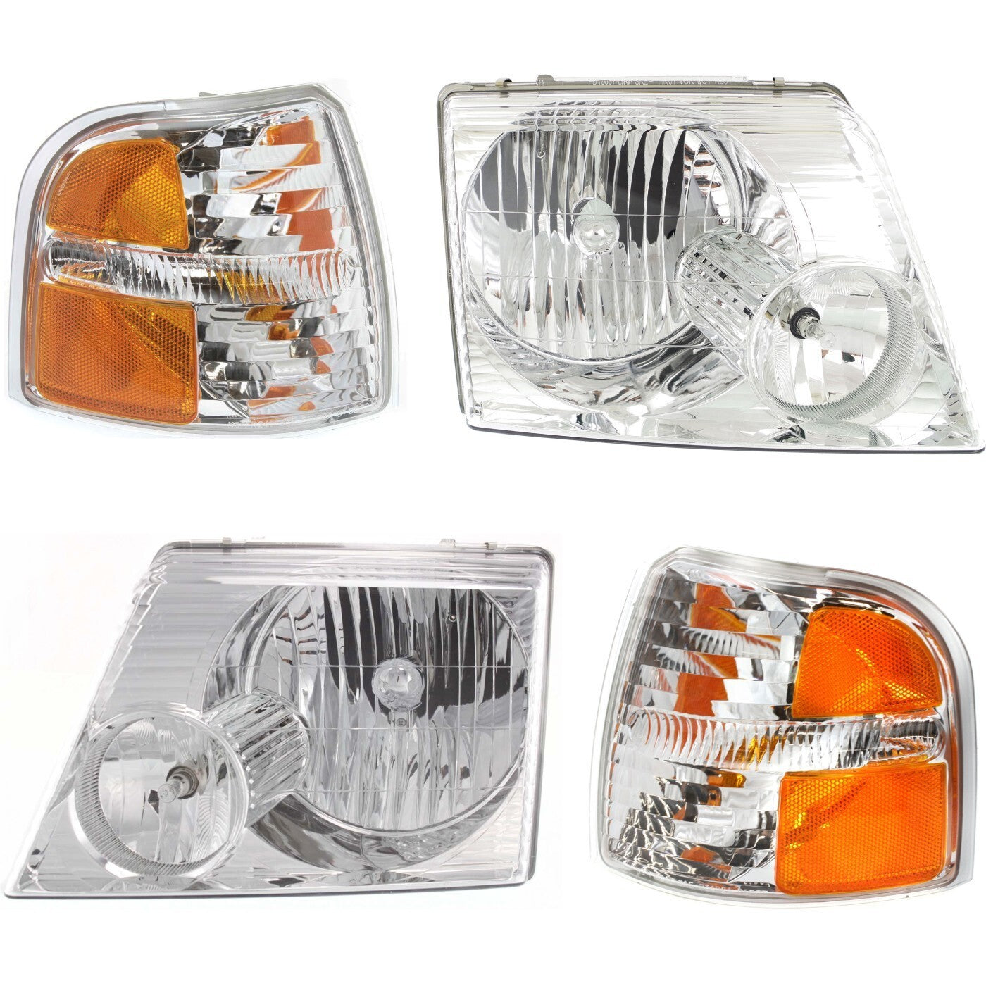 Headlight Kit For 2002-2005 Ford Explorer With Corner Light Left and Right Side