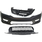 Bumper Cover Grille Assembly Kit For 2013-15 Honda Accord Sedan EX/EX-L/LX/Sport