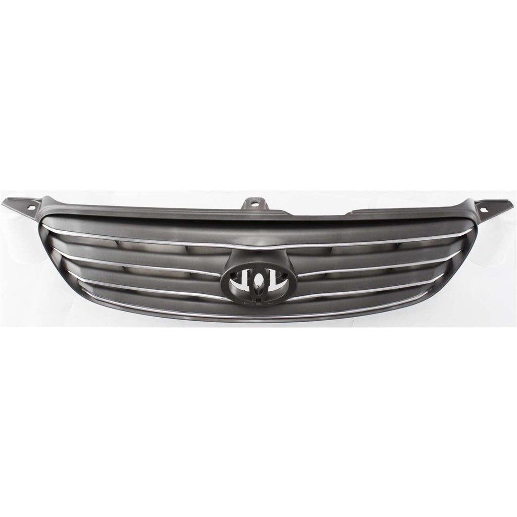 Grille For 2003-2004 Toyota Corolla Gray Plastic