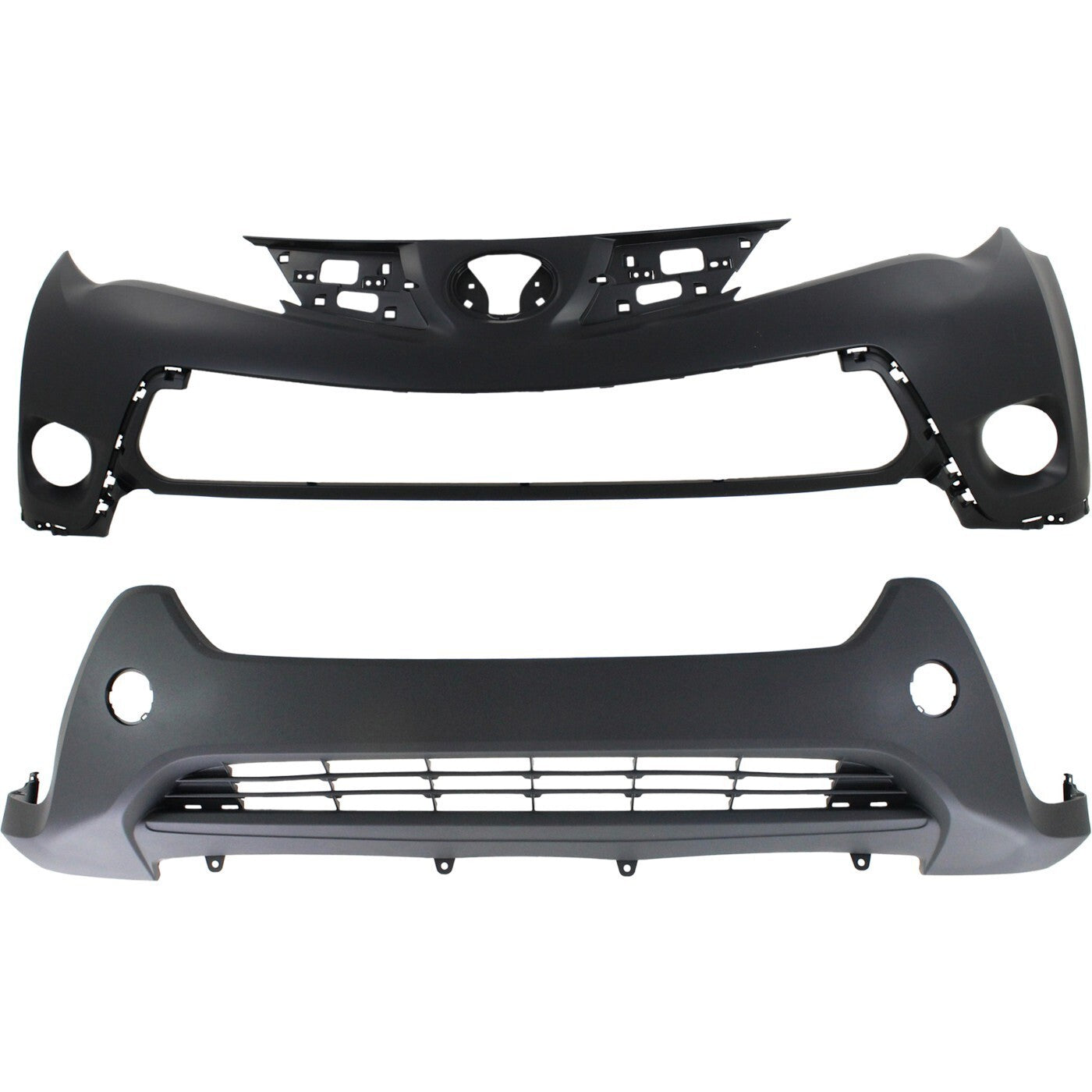 Bumper Covers Facias Set of 2 Front Upper for Toyota RAV4 2013-2015 Pair