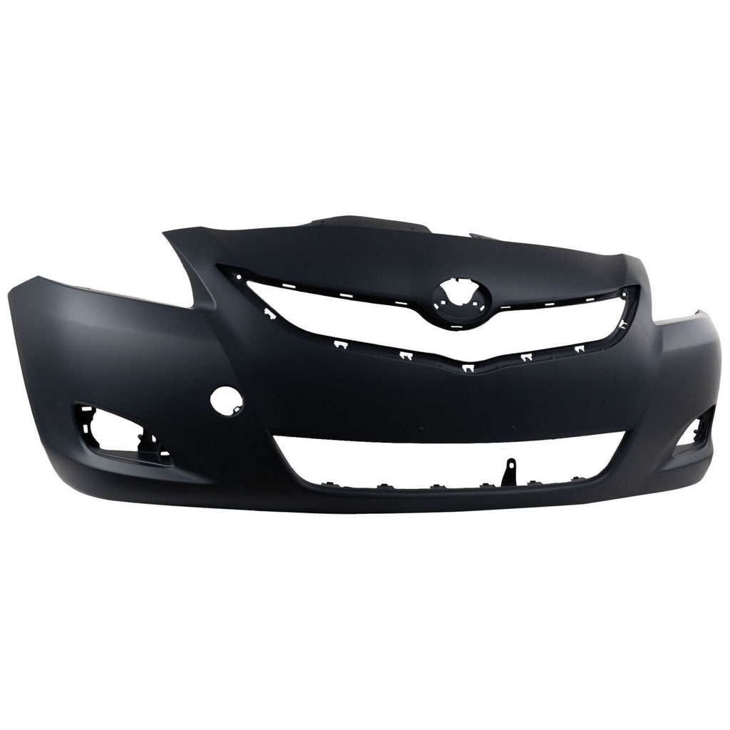 Front Bumper Cover For 2007-2012 Toyota Yaris Sedan with Fog Lamp Holes Primed