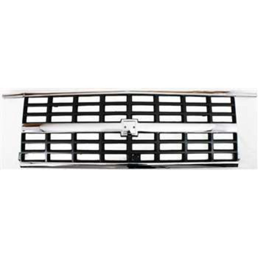 Grille and Headlight Door Kit For 89-91 Chevy Blazer R1500 Suburban Chrome Shell