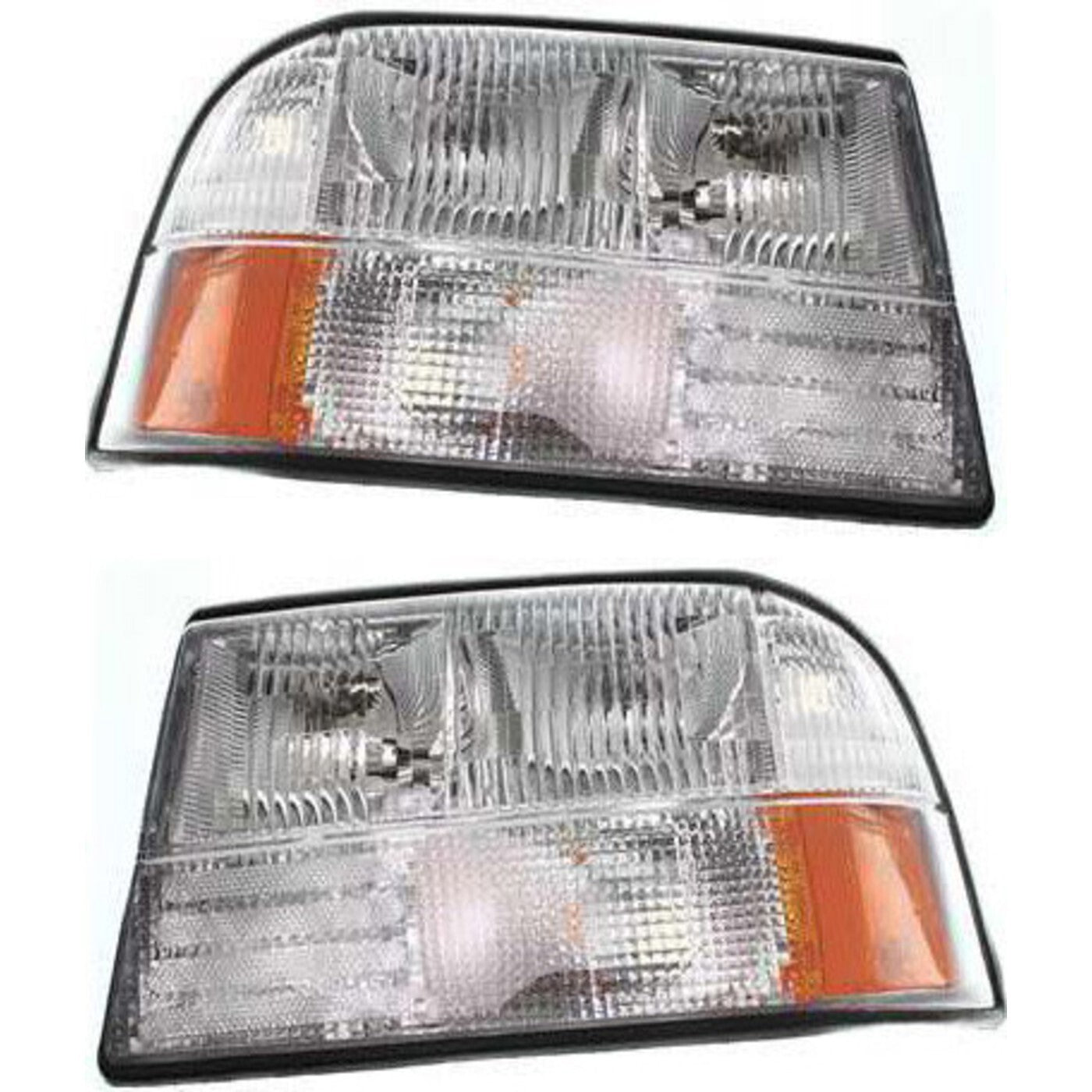 Driver and Passenger Side Headlights For GMC Sonoma 1998-2004 Halogen w/ Bulb/s