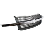 Grille Assembly For 03-06 Chevrolet Silverado 1500 Avalanche 1500 Textured Gray