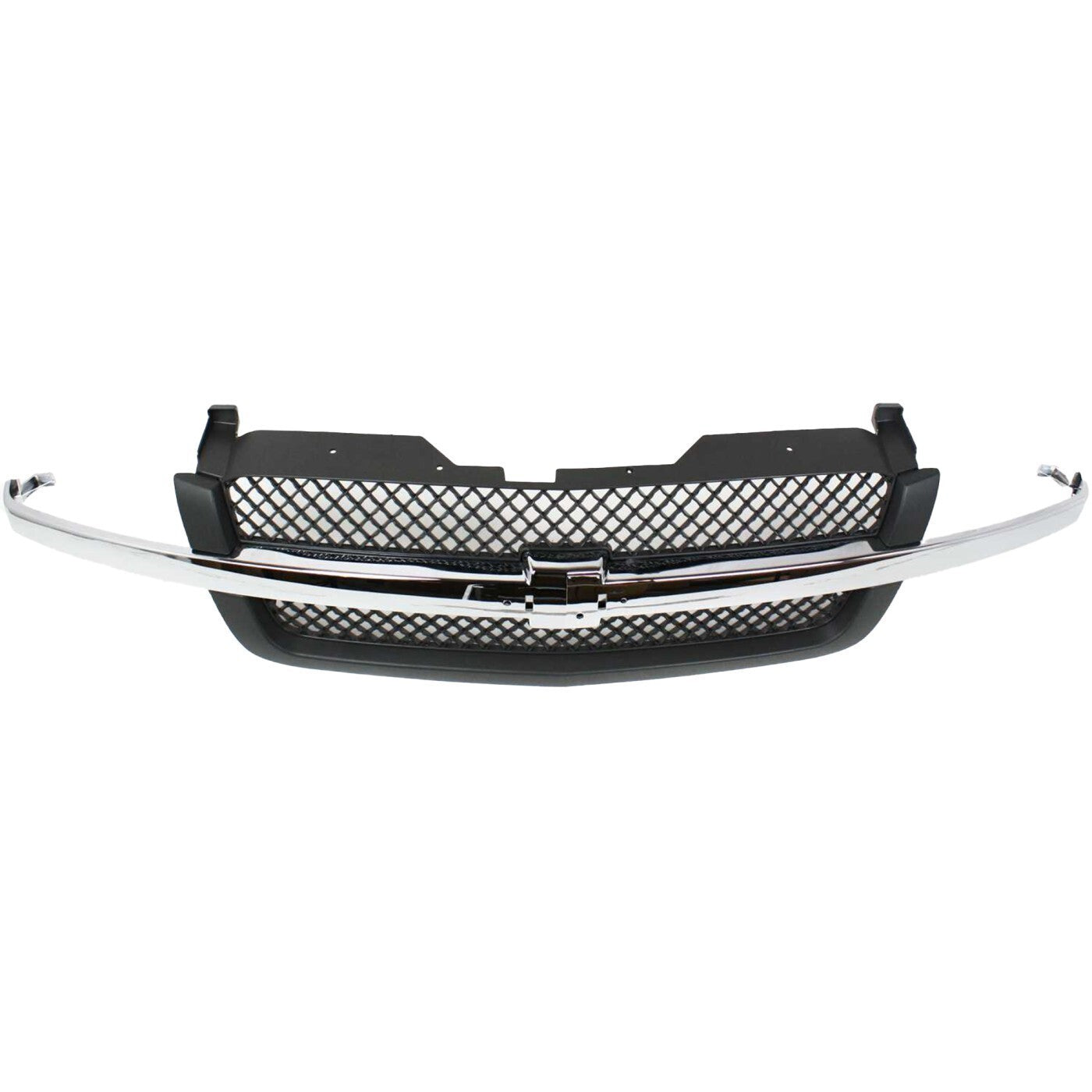 Grille Assembly For 03-06 Chevrolet Silverado 1500 Avalanche 1500 Textured Gray