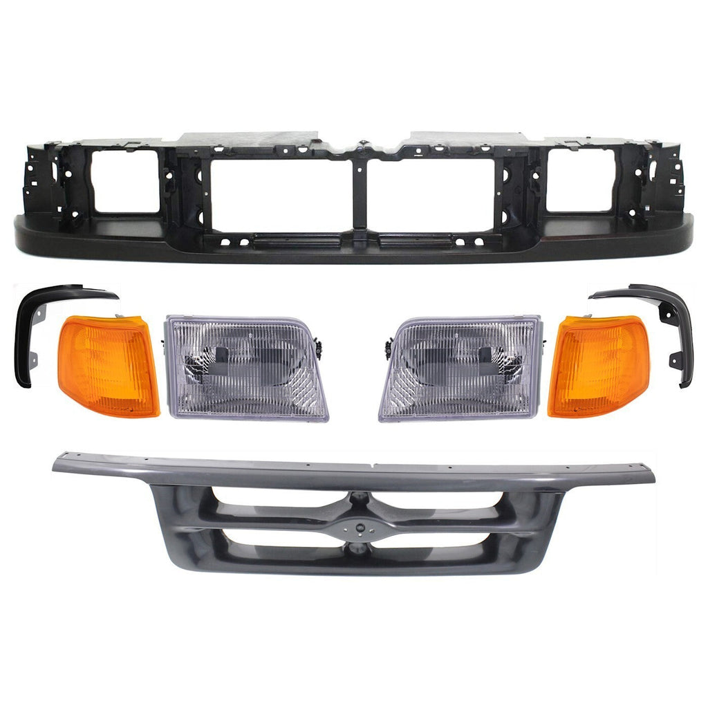 Header Panel Nose Headlight lamp Mounting for Ford Ranger 1995-1997