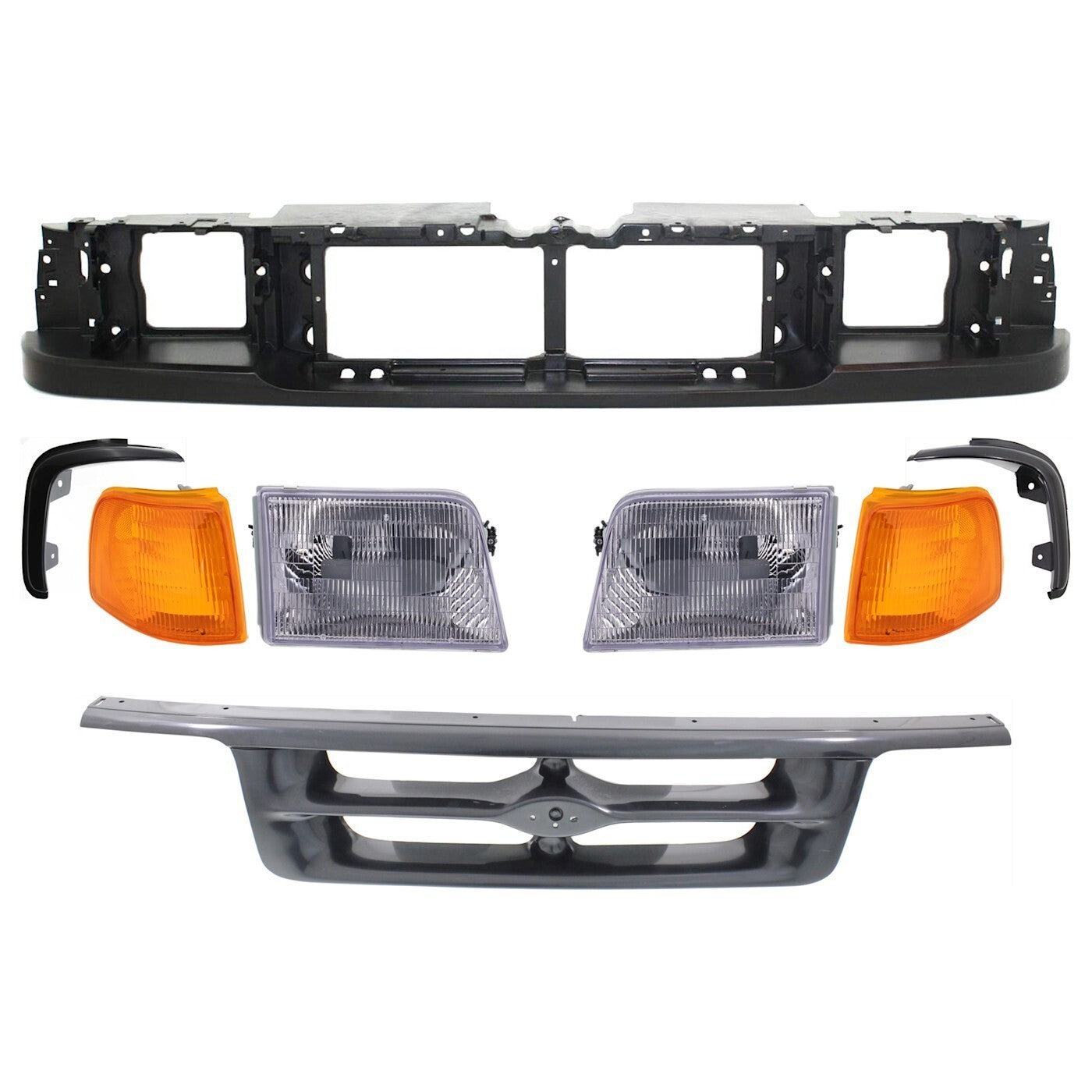 Header Panel Nose Headlight lamp Mounting for Ford Ranger 1995-1997