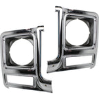 Headlight Door Set For 79-80 Chevy C10 Full-Size Pickup Chrome and dark argent