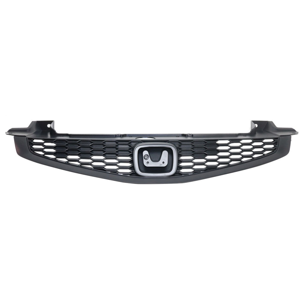 Grille For 2012-2013 Honda Civic Coupe Black Plastic