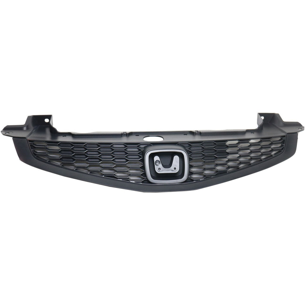 Grille For 2012-2013 Honda Civic Coupe Black Plastic