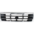 Grille Assembly Headlight Door Kit For 1992-1996 Ford F-150 Bronco Chrome Shell
