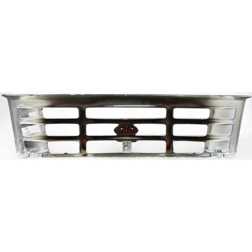 Grille Assembly Headlight Door Kit For 1992-1996 Ford F-150 Bronco Chrome Shell