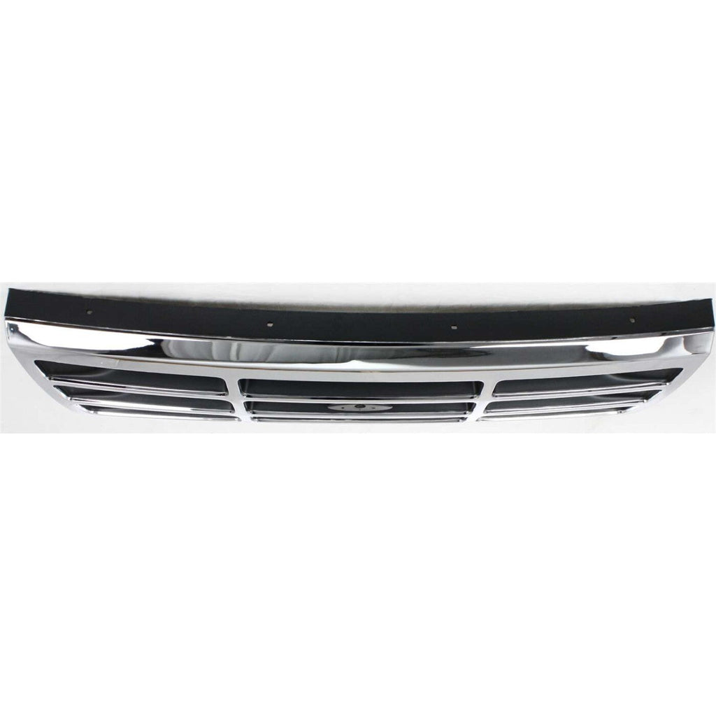 Grille Assembly Headlight Door Kit For 1992-1996 Ford F-150 Bronco Chrome Shell