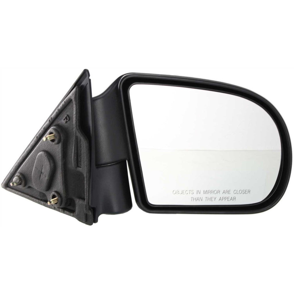 Mirror Set For 1999-2004 Chevrolet S10 Left and Right Manual Fold Textured Black