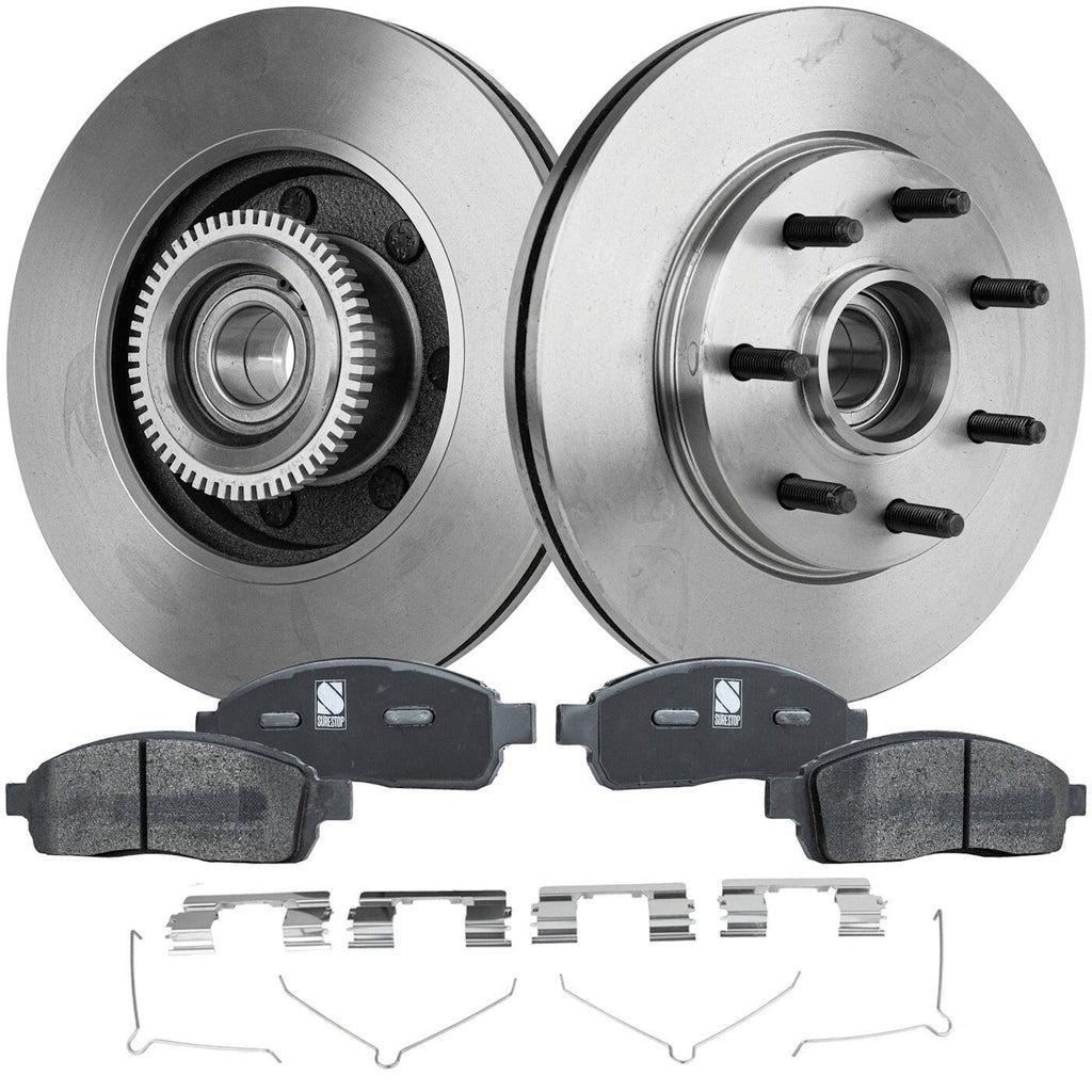 Brake Rotor Brake Pad Kit For 2004-2008 Ford F-150 Front Solid