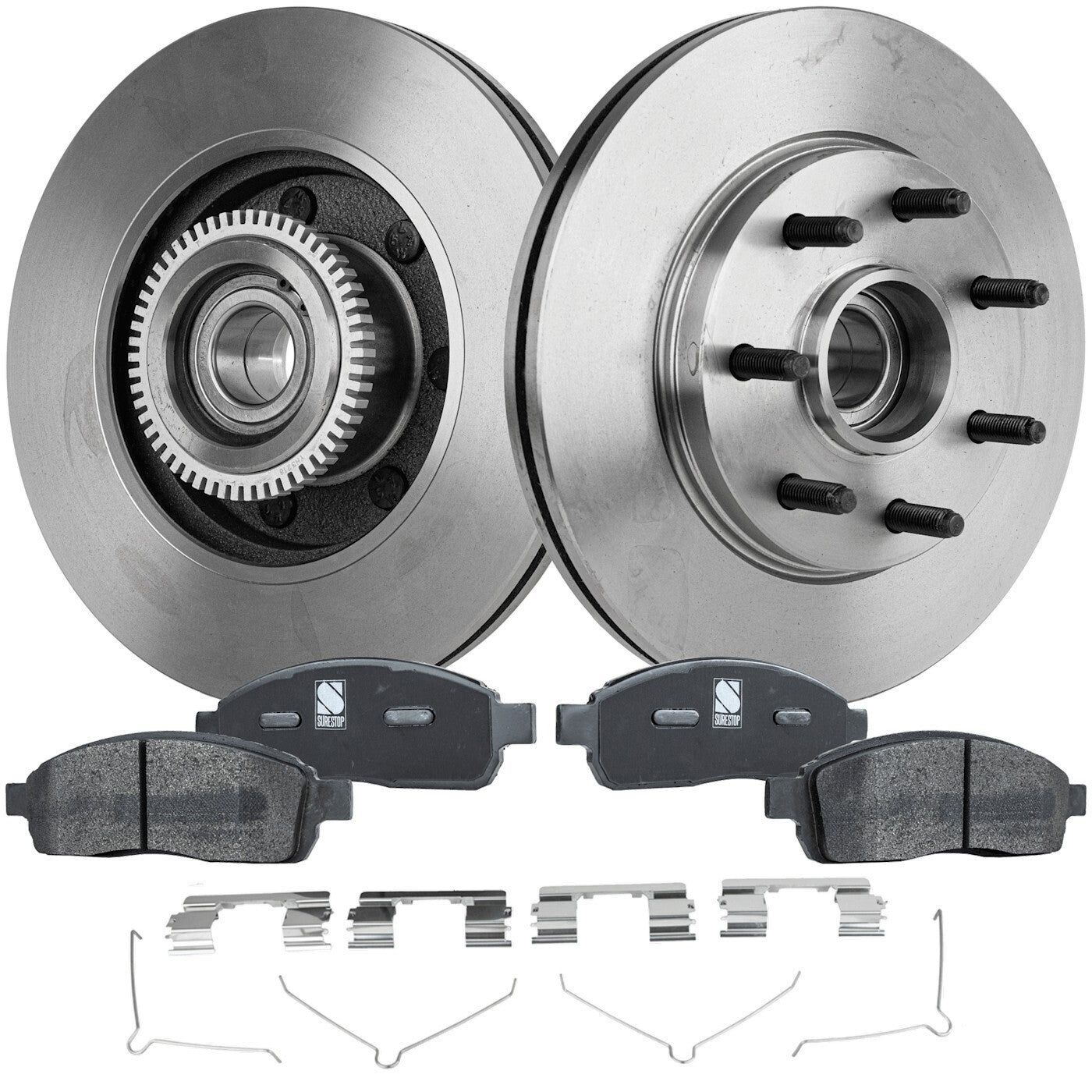 Brake Rotor Brake Pad Kit For 2004-2008 Ford F-150 Front Solid