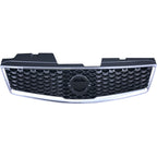 Grille For 2009-2012 Nissan Sentra Chrome Shell w/ Gray Insert Plastic