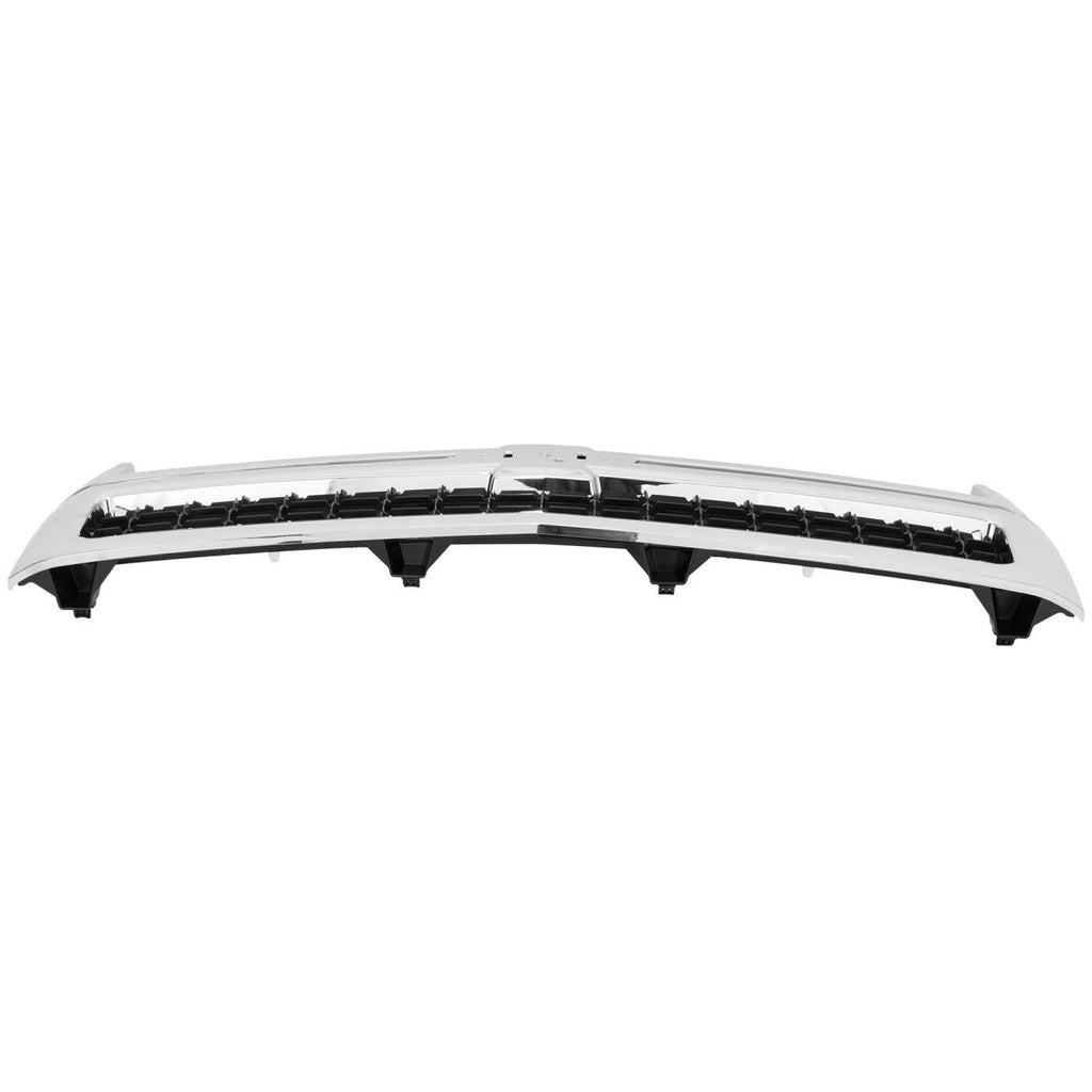 Grille Assembly For 07-10 Chevrolet Silverado 2500 HD Chrome Frame Black Insert