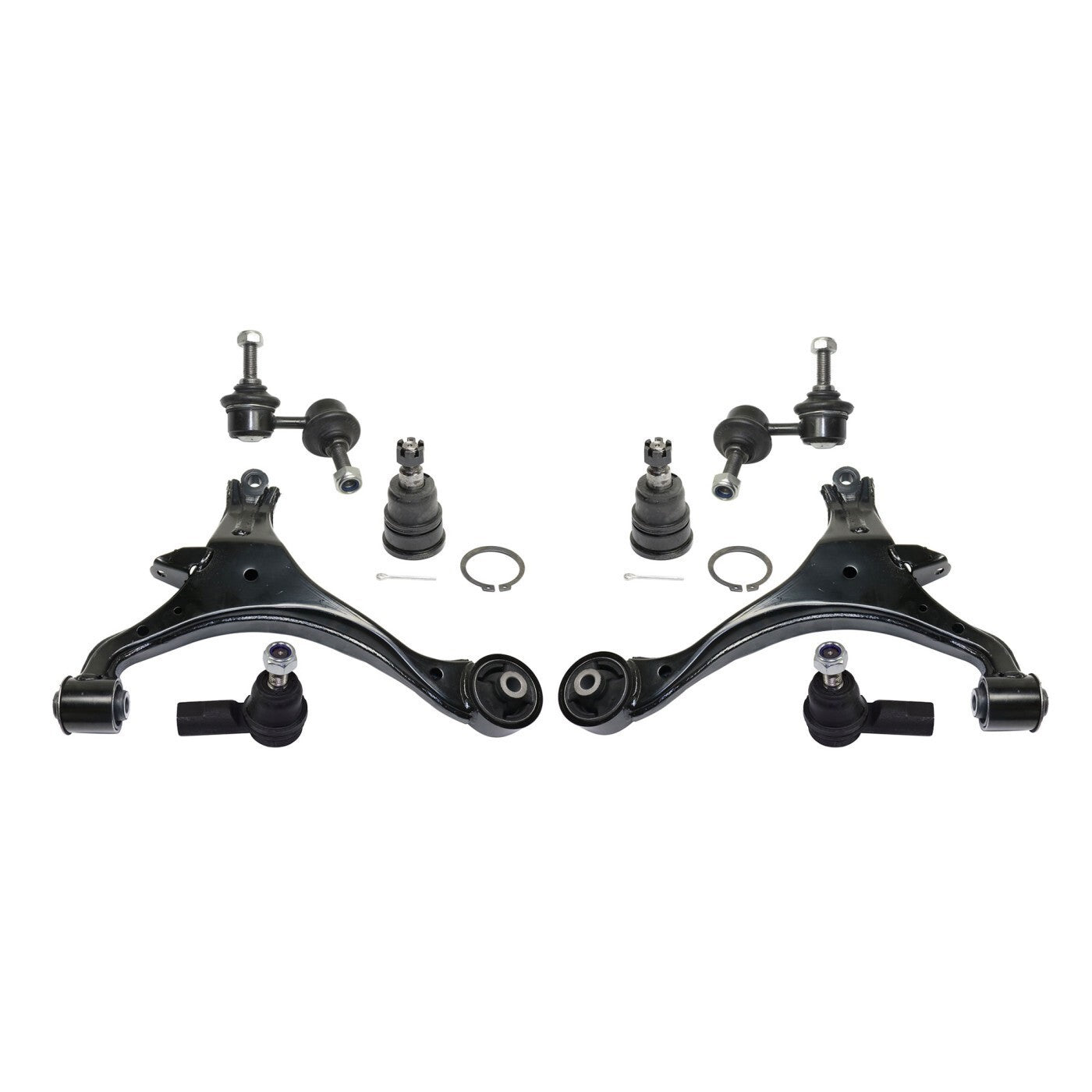 Control Arm Kit For 2002-2004 Acura RSX Front Lower with Sway Bar Link Tie Rod