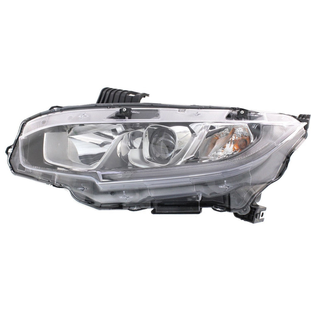Driver & Passenger Side Headlights For Honda Civic 2016-2020 Halogen w/ Bulbs US