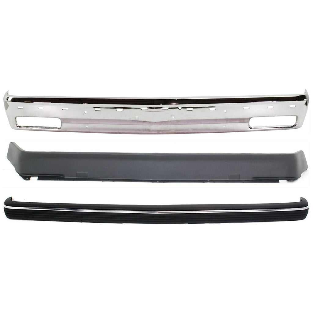Bumper Face Bars Front for Chevy S10 Pickup S-10 BLAZER Chevrolet 1991-1993