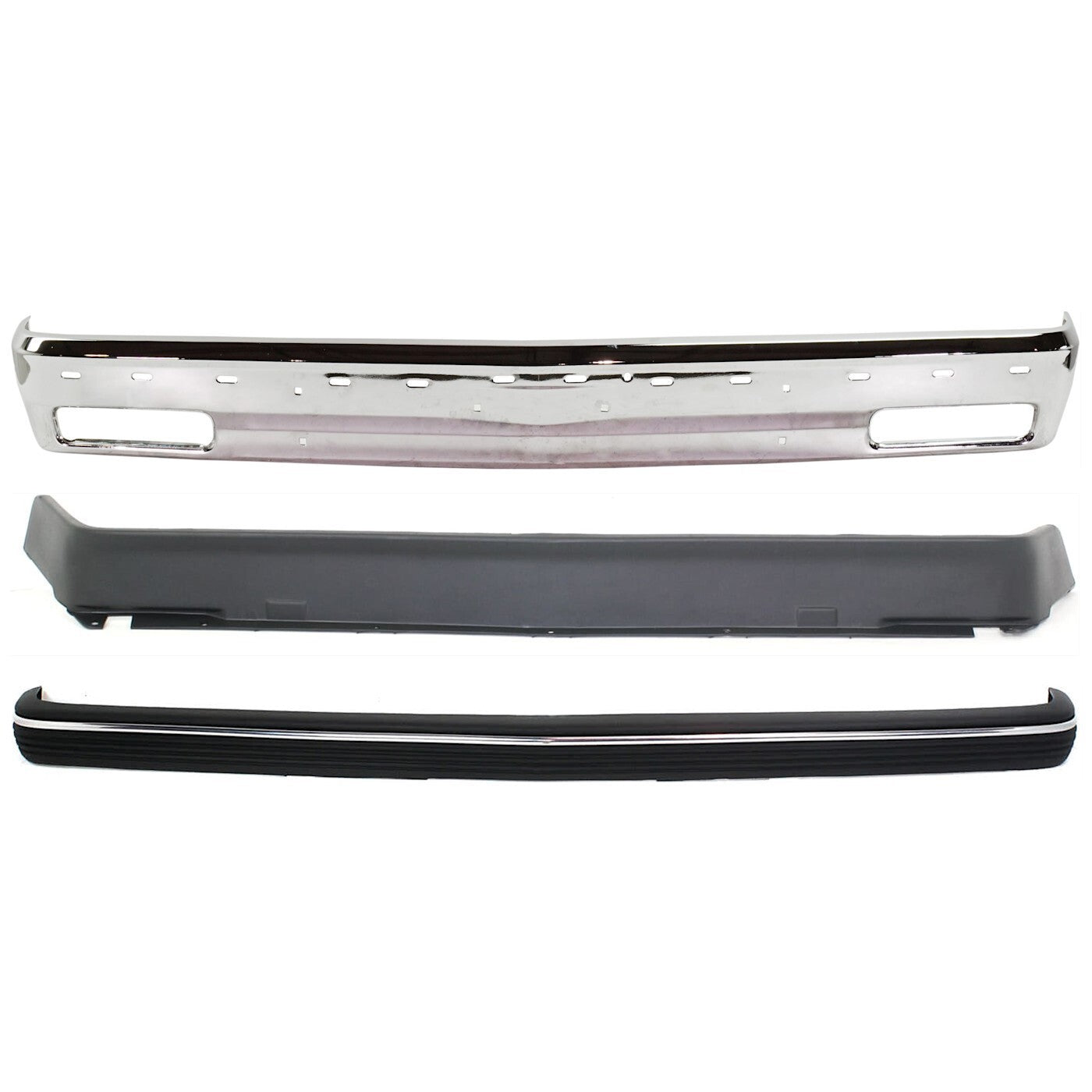 Bumper Face Bars Front for Chevy S10 Pickup S-10 BLAZER Chevrolet 1991-1993