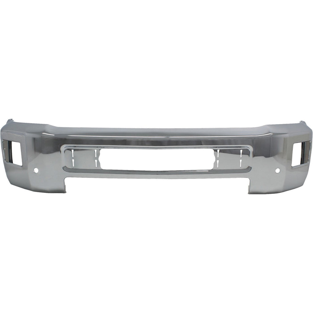 Front Bumper For 2015-2019 Chevy Silverado 2500 HD Chrome With Fog Light Holes
