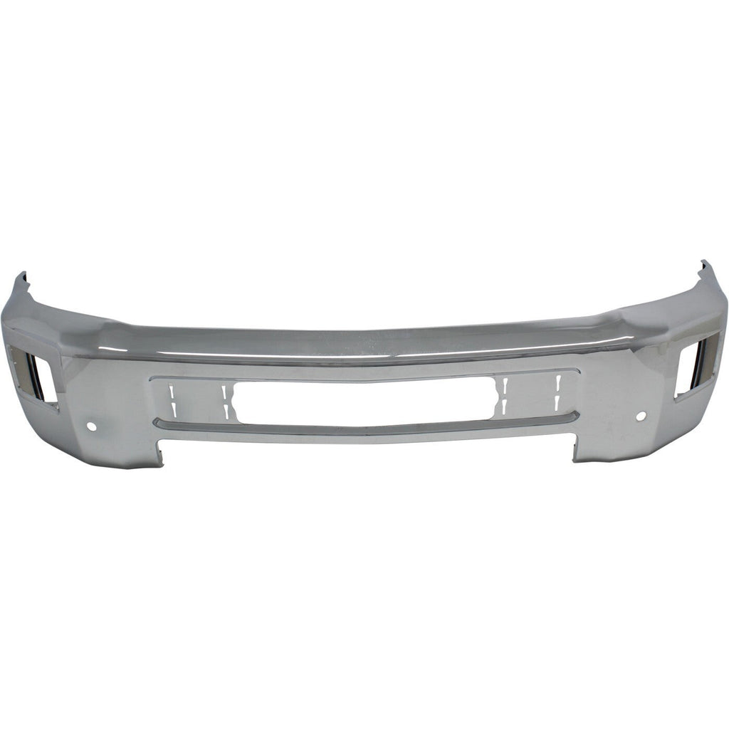 Front Bumper For 2015-2019 Chevy Silverado 2500 HD Chrome With Fog Light Holes
