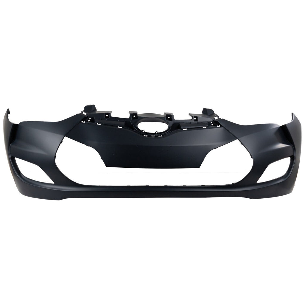 Front Bumper Cover For 2012-2017 Hyundai Veloster With Fog Lamp Holes Primed