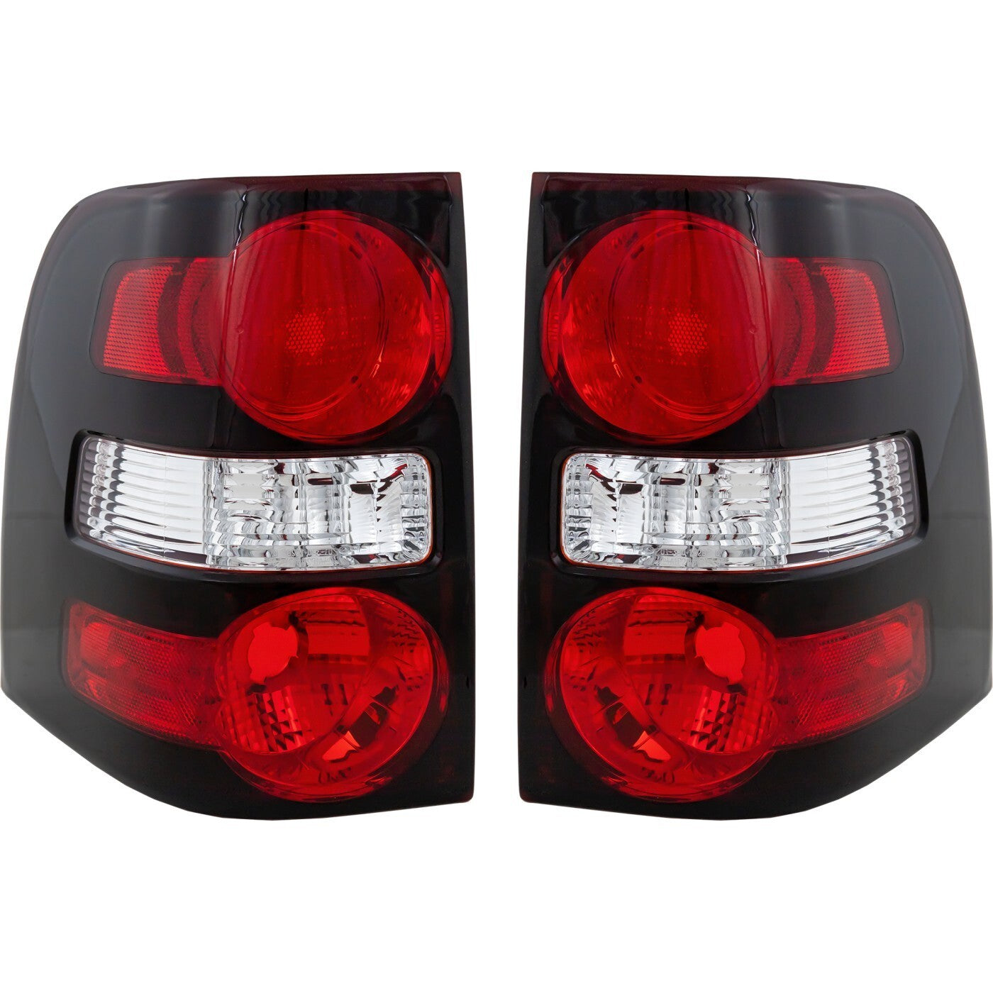 Halogen Tail Light Set For 2006-2010 Ford Explorer Clear & Red Lens 2Pcs