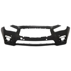 Front Bumper Cover For 2014-2017 Infiniti Q50 Primed Fascia With Object Sensor