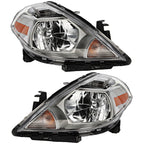 Headlight Set of 2 For 2007-11 Nissan Versa Sedan/Hatchback 2012 Hatcback LH RH