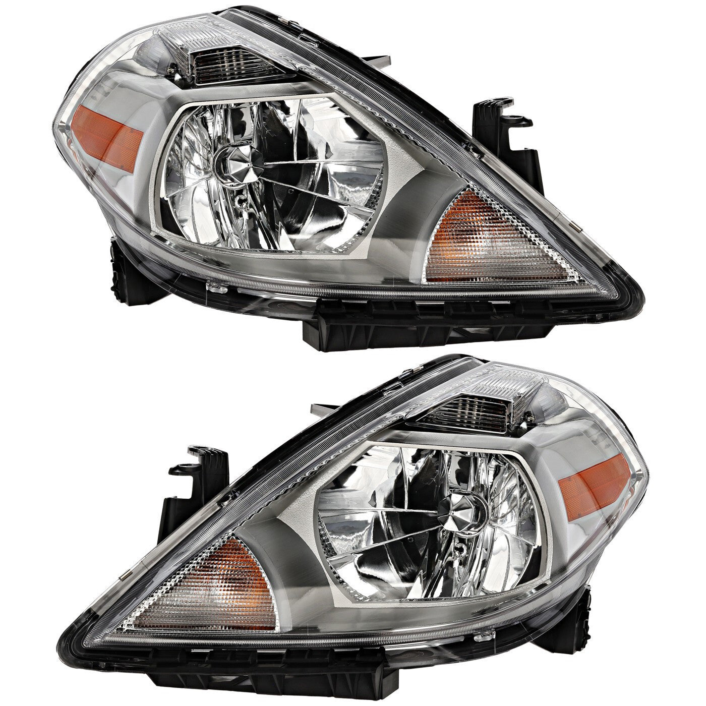 Headlight Set of 2 For 2007-11 Nissan Versa Sedan/Hatchback 2012 Hatcback LH RH