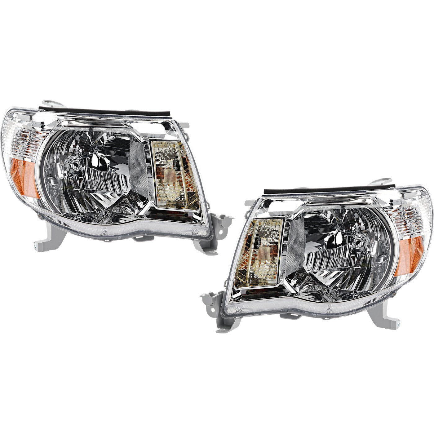 Headlight Set For 2005-2011 Toyota Tacoma Left and Right Halogen With Bulb 2Pc