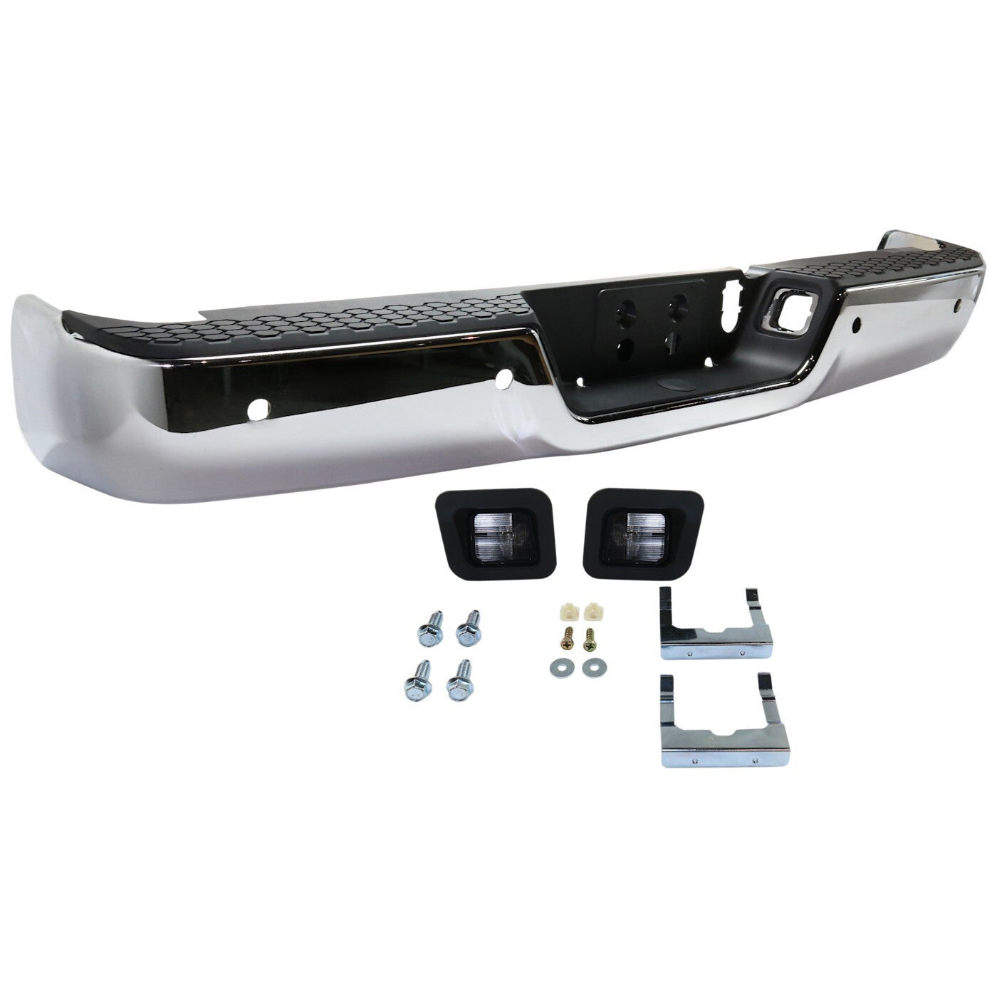 Step Bumper Rear Face Bar Chrome For 2013-2018 Ram 2500 and 13-18 Ram 3500