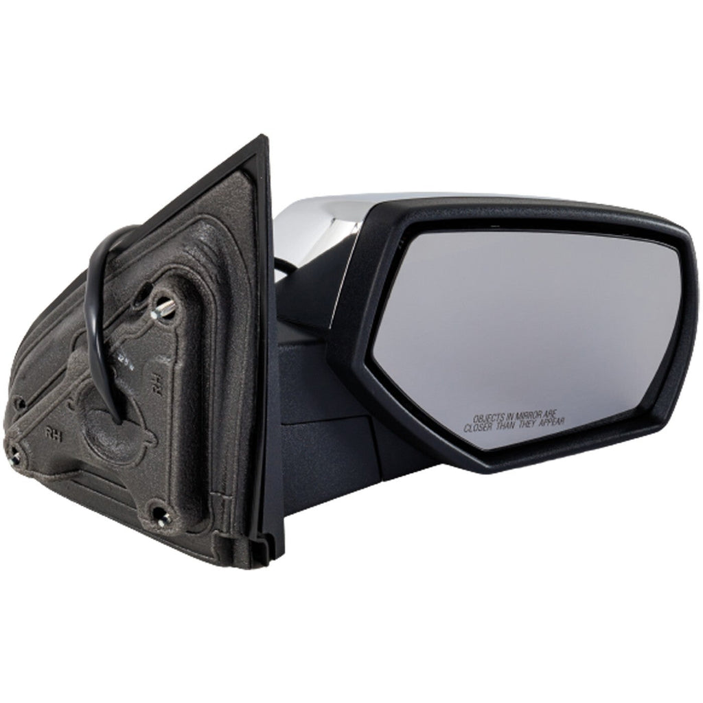 Mirror For 2014-2018 Chevy Silverado 1500 Right Side Chrome Manual Fold Heated