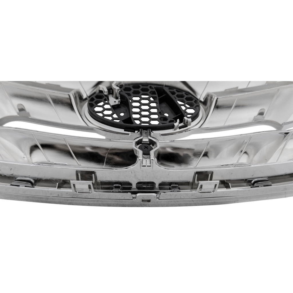 Grille Assembly Kit Chrome Includes Front Bumper For 2011-2013 Hyundai Sonata