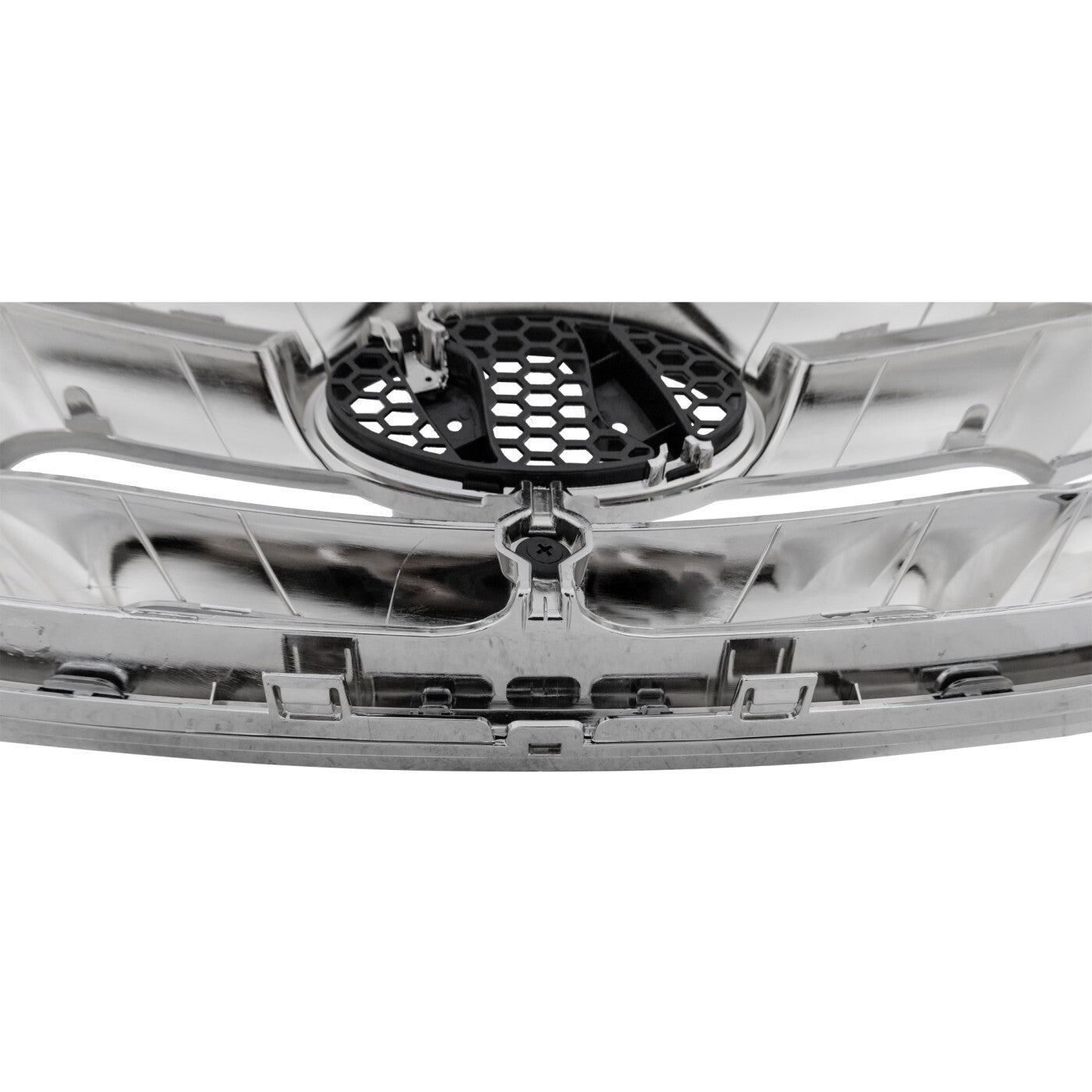 Grille Assembly Kit Chrome Includes Front Bumper For 2011-2013 Hyundai Sonata