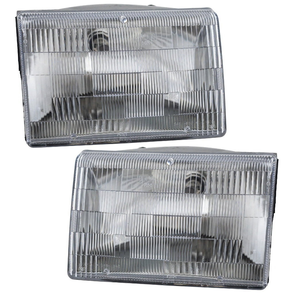 Left and Right Headlights For Jeep Grand Cherokee 1993-1998 Halogen with Bulb(s)