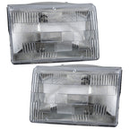 Left and Right Headlights For Jeep Grand Cherokee 1993-1998 Halogen with Bulb(s)