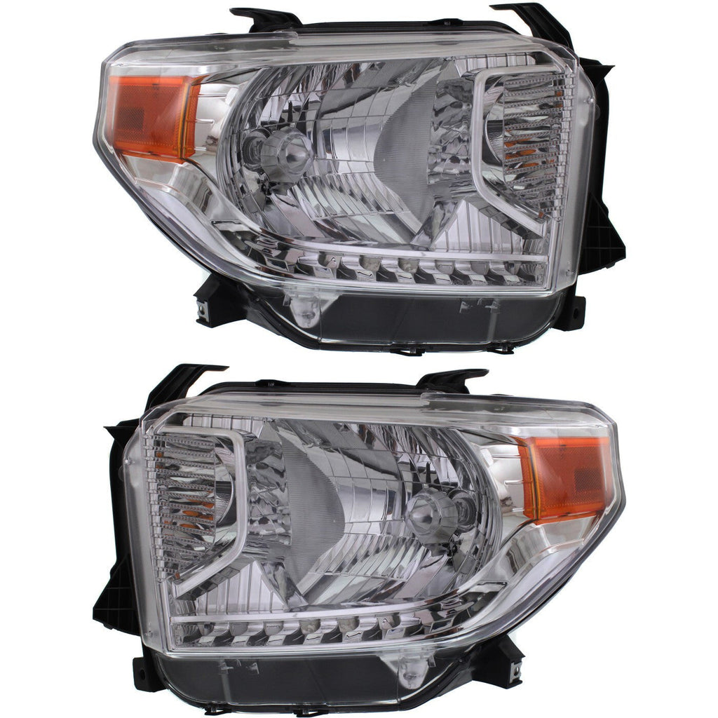 Headlight Set For 2014-2017 Toyota Tundra Left and Right With Level Adjuster 2Pc