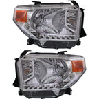 Headlight Set For 2014-2017 Toyota Tundra Left and Right With Level Adjuster 2Pc