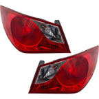 Tail Light Set For 2011-14 Hyundai Sonata Left Right Outer/Body Mounted Halogen
