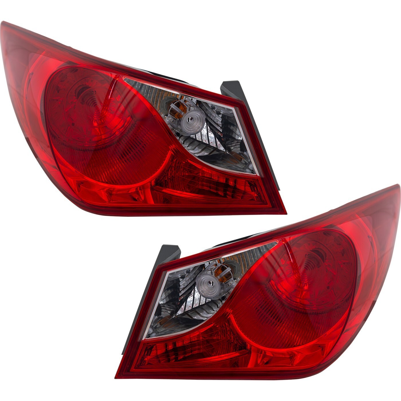 Tail Light Set For 2011-14 Hyundai Sonata Left Right Outer/Body Mounted Halogen